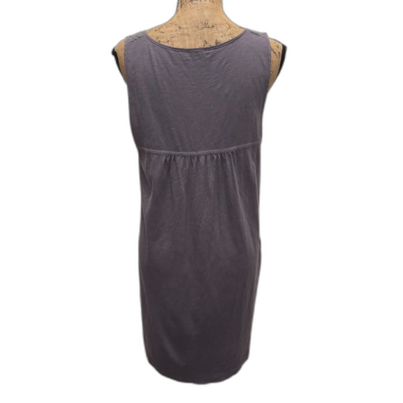 J. Crew Lace Tank Shift Dress Dusty Purple Cotton Beachy Minimalist Size Medium - Picture 5 of 7